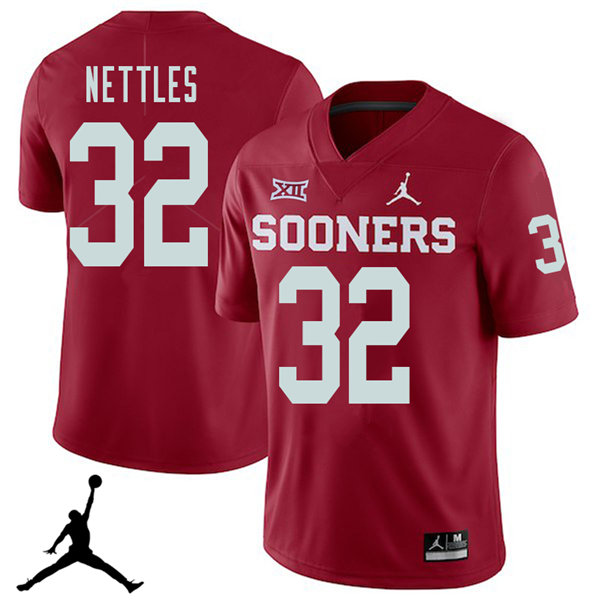Oklahoma Sooners #32 Caleb Nettles 2018 College Football Jerseys Sale-Crimson